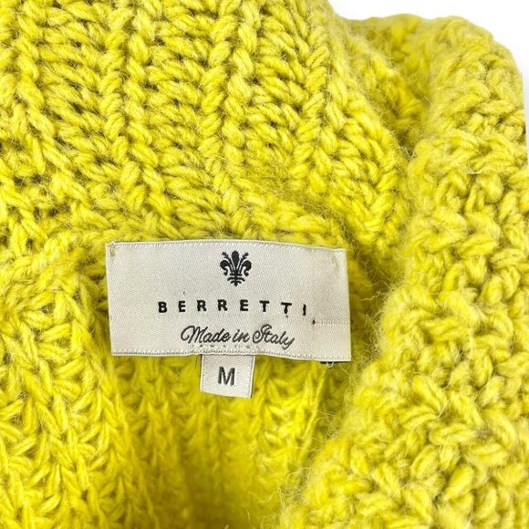 ** Birretti Chartreuse Merino Alpaca Mix Turtleneck Sweater US M - Picture 6 of 8